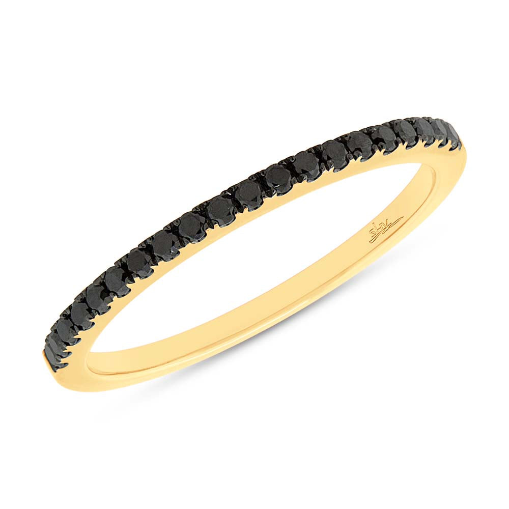 0.20Ct 14K Y/G Black Diamond Lady's Band