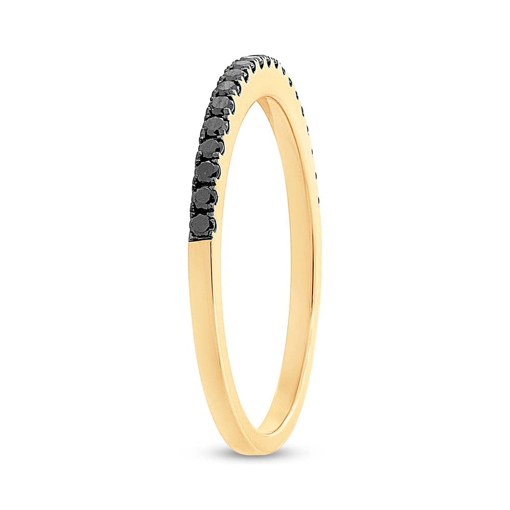0.20Ct 14K Y/G Black Diamond Lady's Band
