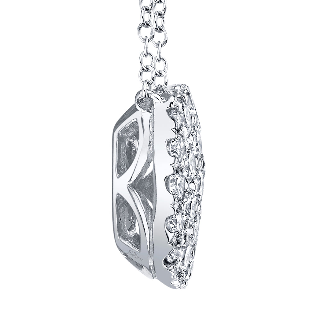 0.53Ct 14K W/G Diamond Pave Necklace