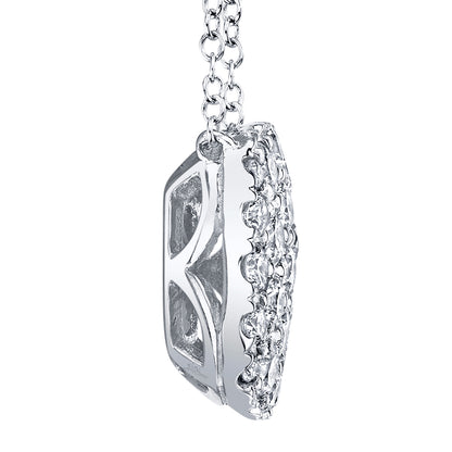 0.53Ct 14K W/G Diamond Pave Necklace