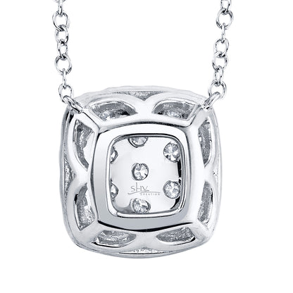0.53Ct 14K W/G Diamond Pave Necklace
