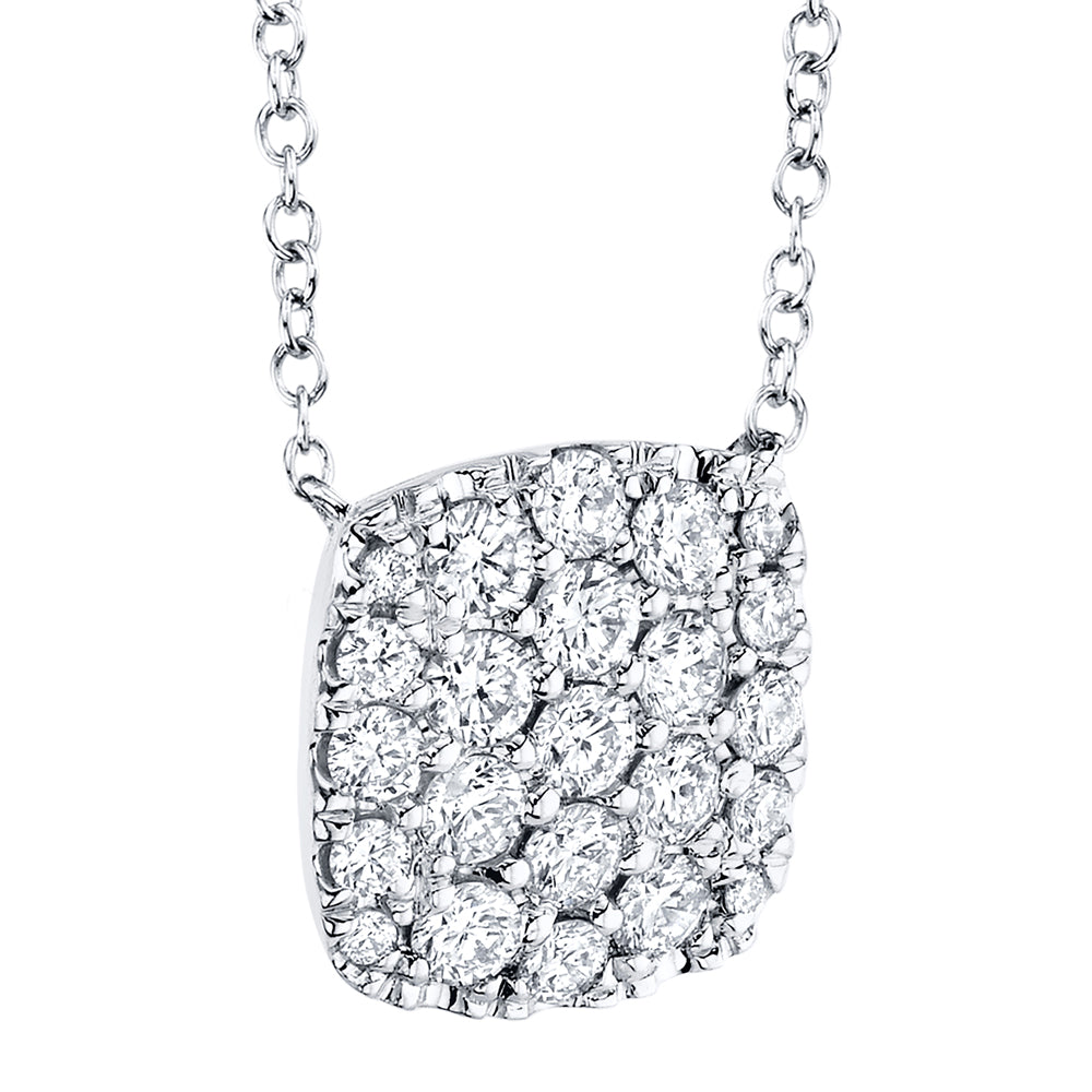 0.53Ct 14K W/G Diamond Pave Necklace