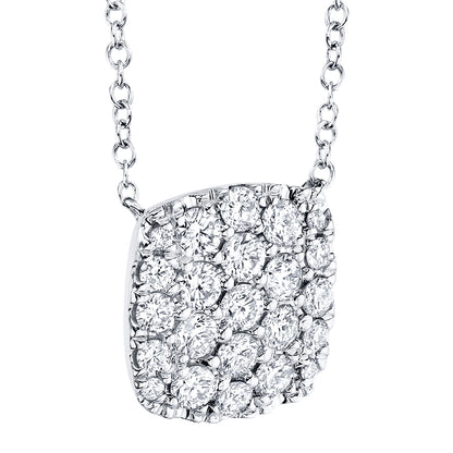 0.53Ct 14K W/G Diamond Pave Necklace