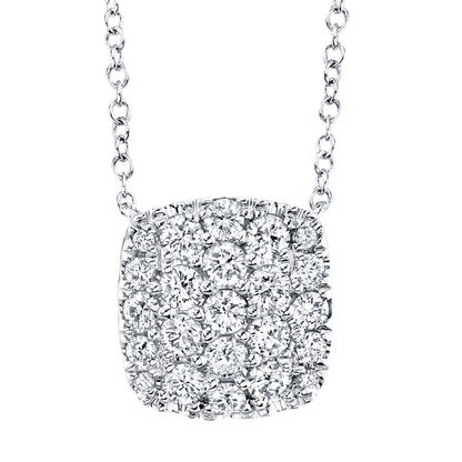 0.53Ct 14K W/G Diamond Pave Necklace