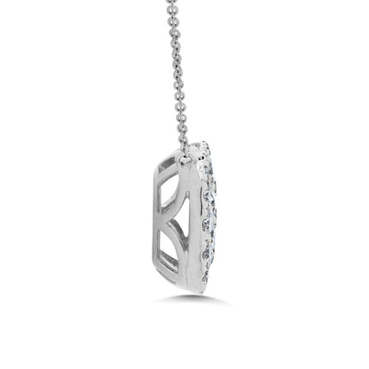 1.09Ct 14K W/G Diamond Pave Necklace