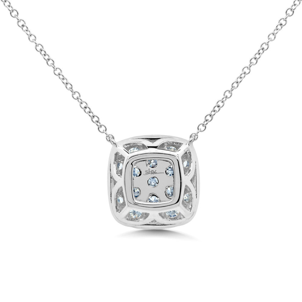 1.09Ct 14K W/G Diamond Pave Necklace
