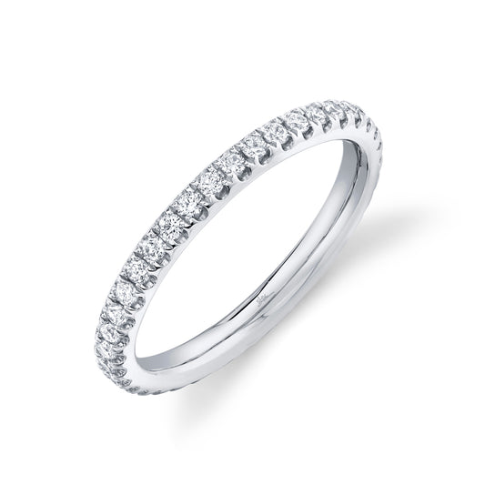 0.58Ct 14K W/G Diamond Eternity Band Sz 7