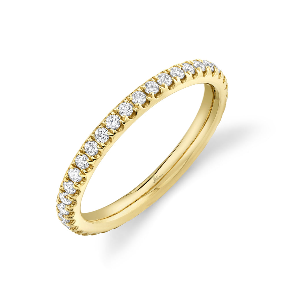 0.58Ct 14K Y/G Diamond Eternity Band Sz 7