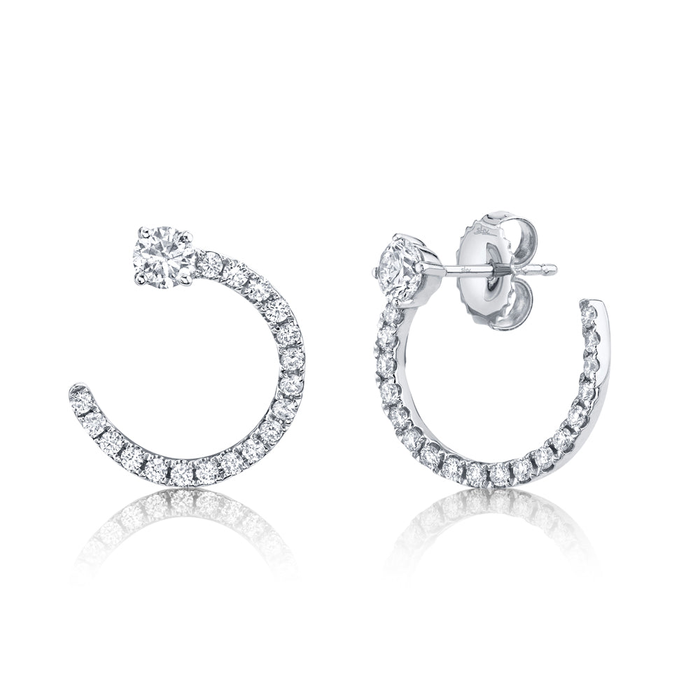 0.93Ct 14K W/G Diamond Earring