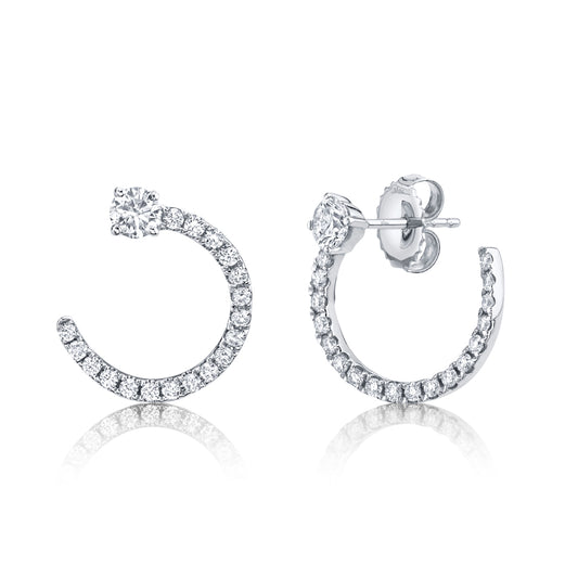 0.93Ct 14K W/G Diamond Earring