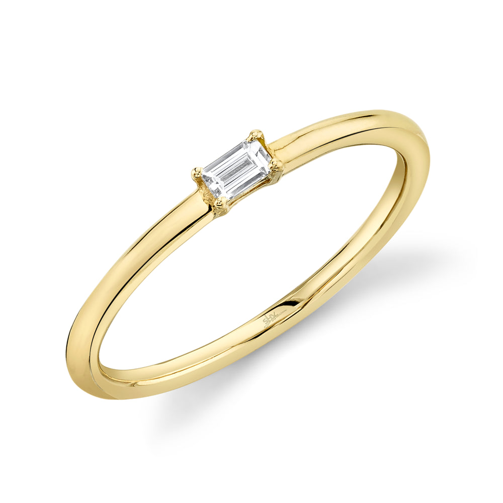 0.07Ct 14K Y/G Diamond Baguette Ring