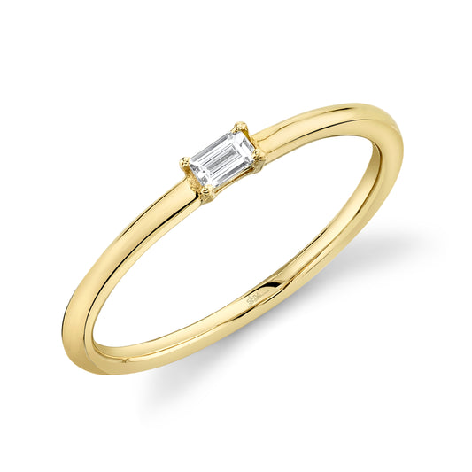 0.07Ct 14K Y/G Diamond Baguette Ring