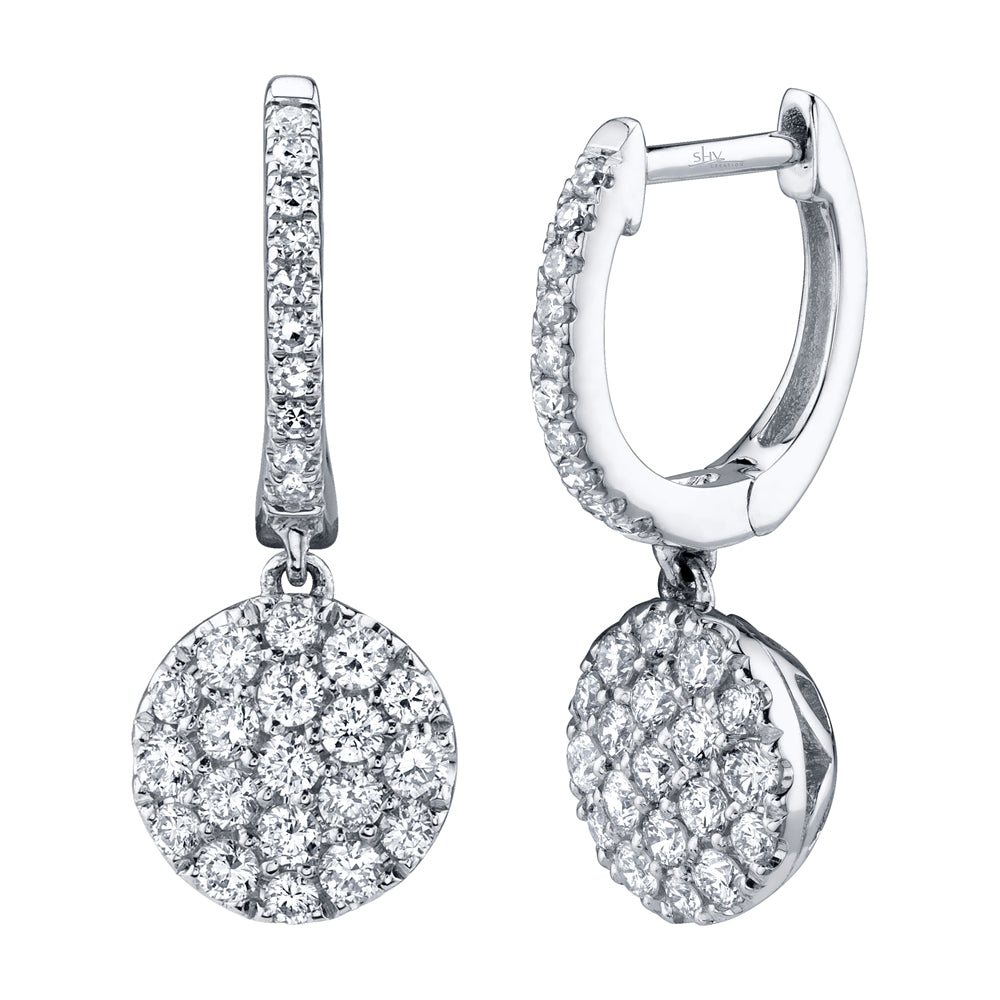 0.50Ct 14K W/G Diamond Pave Earring