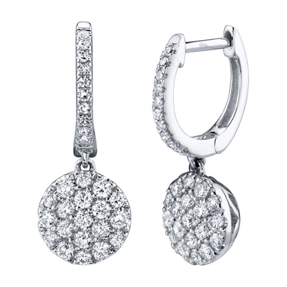 0.50Ct 14K W/G Diamond Pave Earring