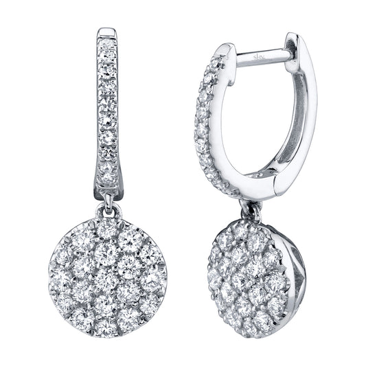 0.50Ct 14K W/G Diamond Pave Earring