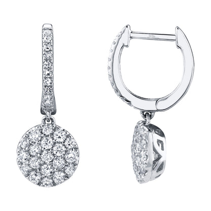 0.50Ct 14K W/G Diamond Pave Earring