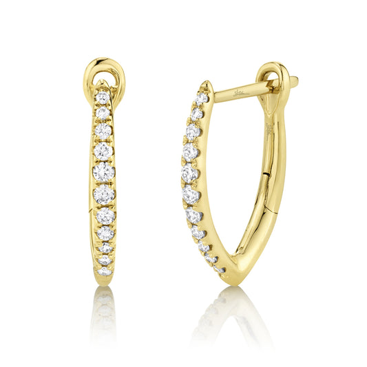 0.15Ct 14K Y/G Diamond Hoop Earring