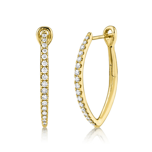 0.35Ct 14K Y/G Diamond Hoop Earring