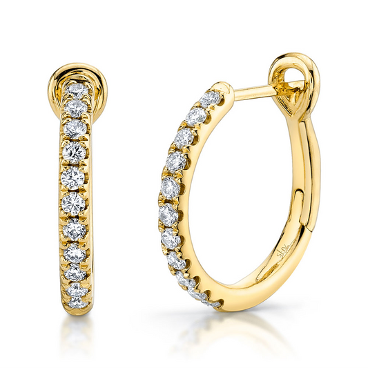 0.26Ct 14K Y/G Diamond Hoop Earring