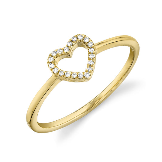 0.04Ct 14K Y/G Diamond Heart Ring