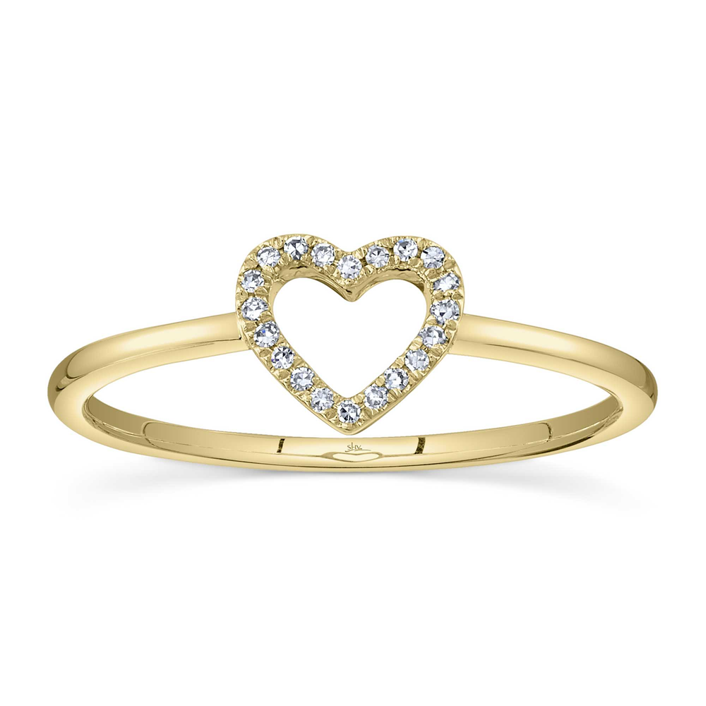 0.04Ct 14K Y/G Diamond Heart Ring