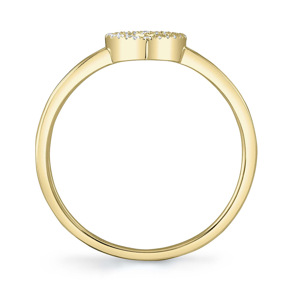 0.04Ct 14K Y/G Diamond Heart Ring