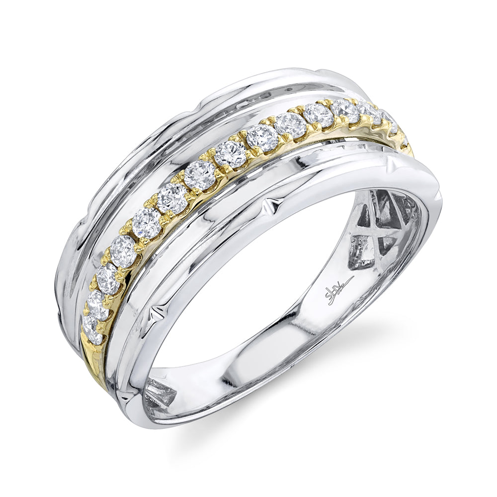 0.45Ct 14K2T W/Y Diamond Men's Band