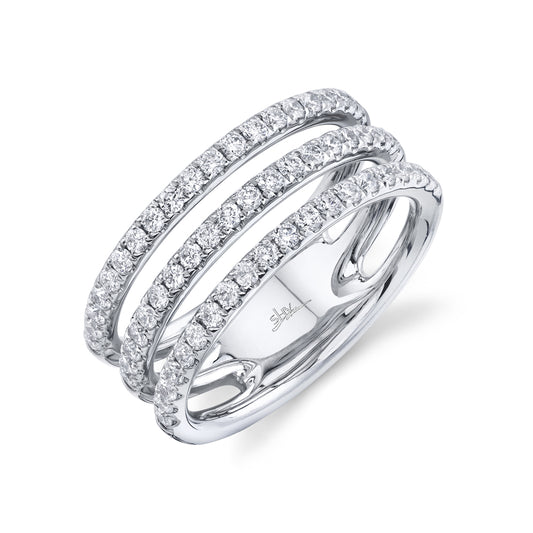 0.76Ct 14K W/G Diamond Lady's Ring