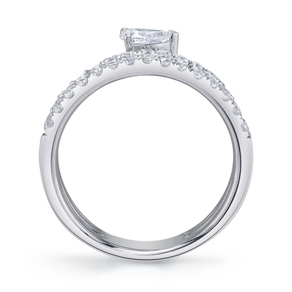 1.28Ct 14K W/G Diamond Pear Ring