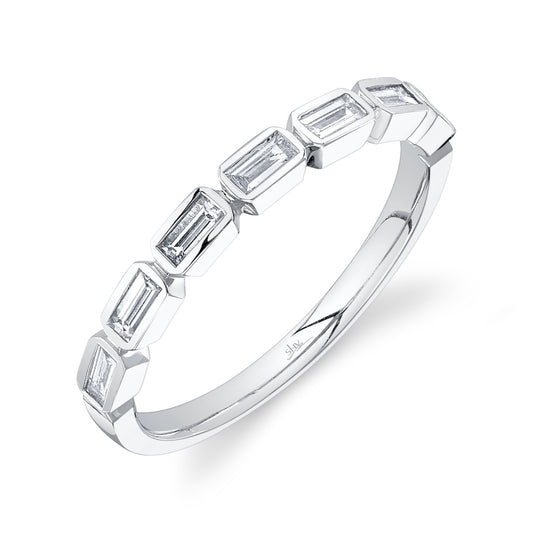 0.35Ct 14K W/G Diamond Baguette Band