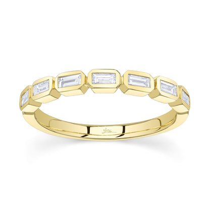 0.35Ct 14K Y/G Diamond Baguette Band