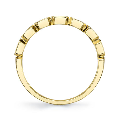 0.35Ct 14K Y/G Diamond Baguette Band