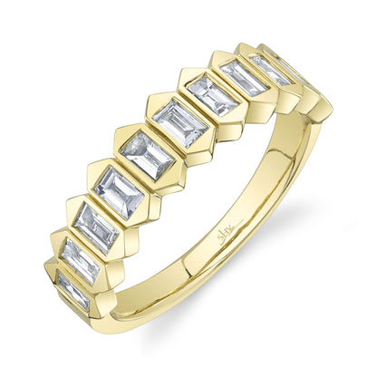 0.75Ct 14K Y/G Diamond Baguette Lady's Band