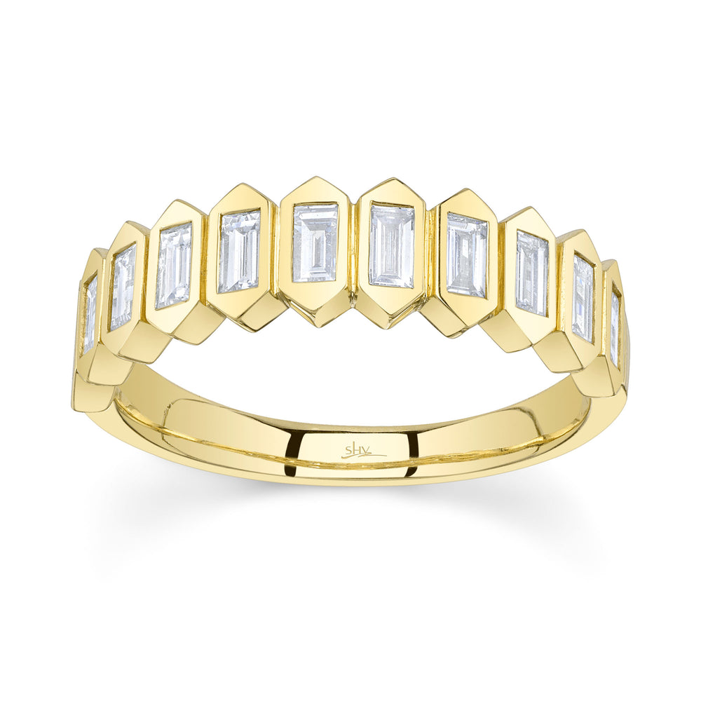 0.75Ct 14K Y/G Diamond Baguette Lady's Band
