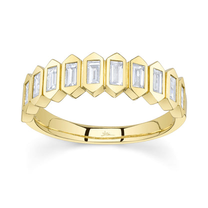 0.75Ct 14K Y/G Diamond Baguette Lady's Band