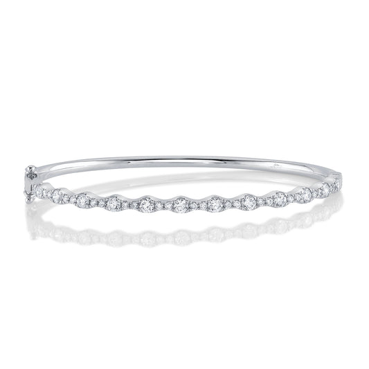 1.30Ct 14K W/G Diamond Bangle