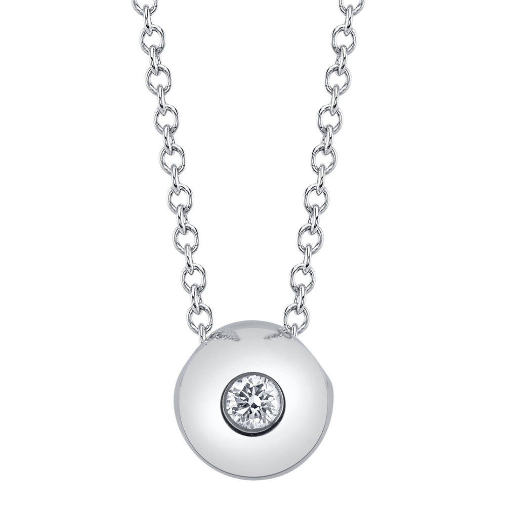 0.04Ct 14K W/G Diamond Necklace