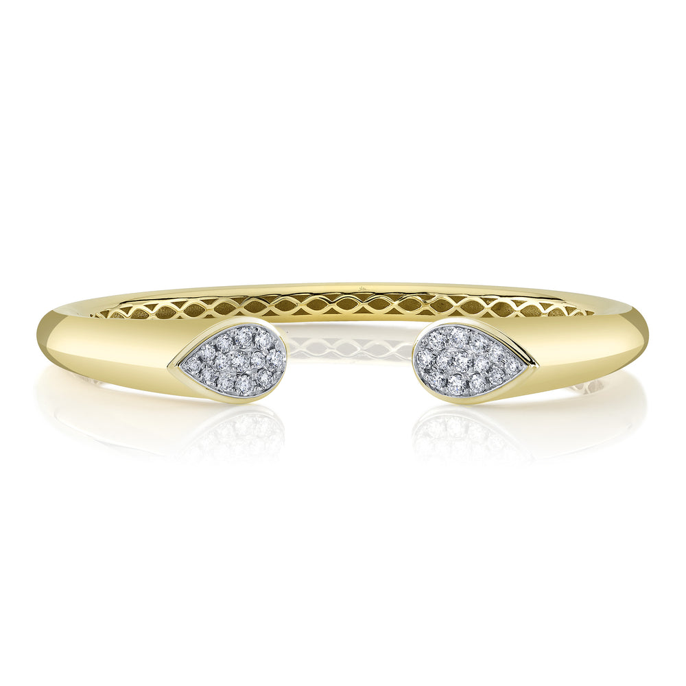 0.88Ct 14K2T Y/W Diamond Bangle