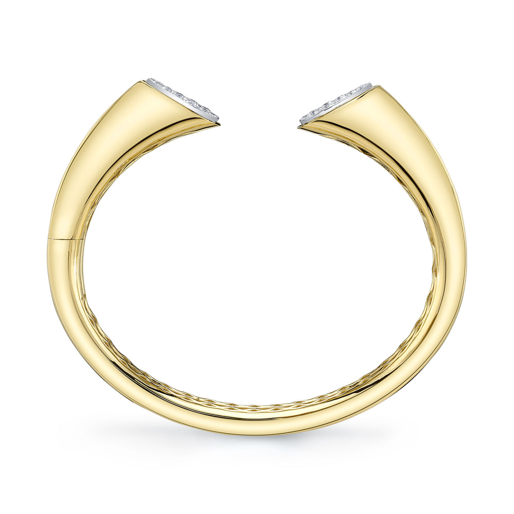 0.88Ct 14K2T Y/W Diamond Bangle