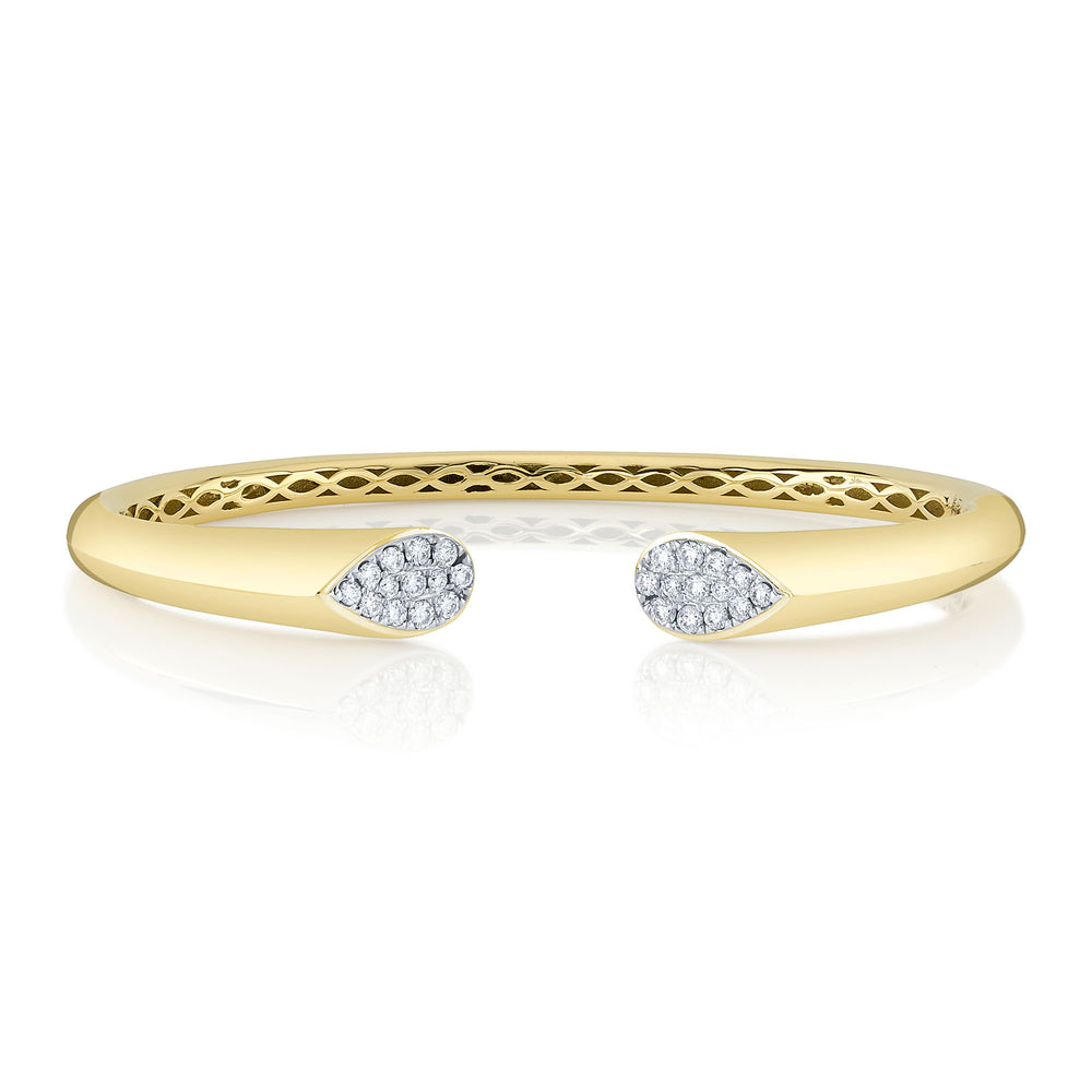 0.54Ct 14K2T Y/W Diamond Bangle
