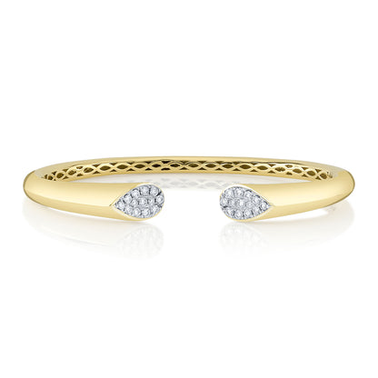 0.54Ct 14K2T Y/W Diamond Bangle