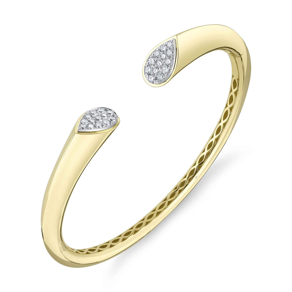 0.54Ct 14K2T Y/W Diamond Bangle