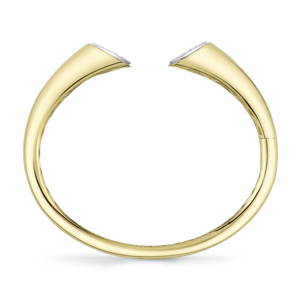 0.54Ct 14K2T Y/W Diamond Bangle