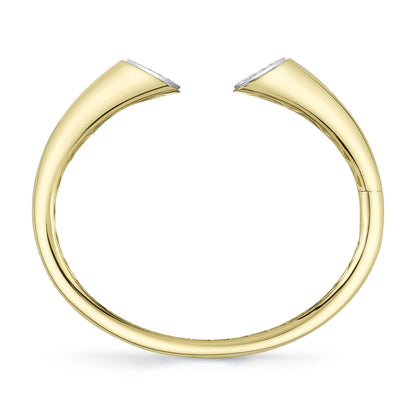 0.54Ct 14K2T Y/W Diamond Bangle