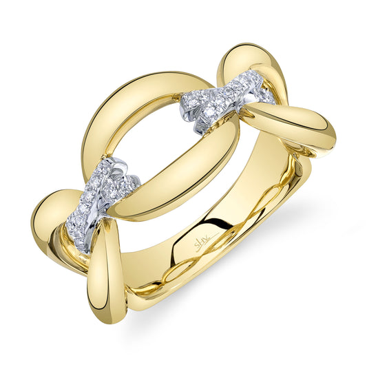 0.07Ct 14K Y/G Diamond Oval Ring