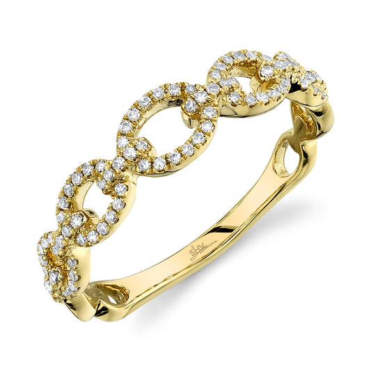 0.23Ct 14K Y/G Diamond Link Ring