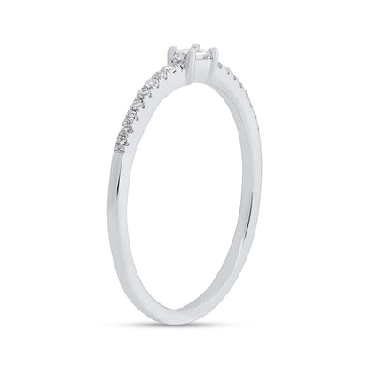0.11Ct 14K W/G Diamond Baguette Lady's Ring