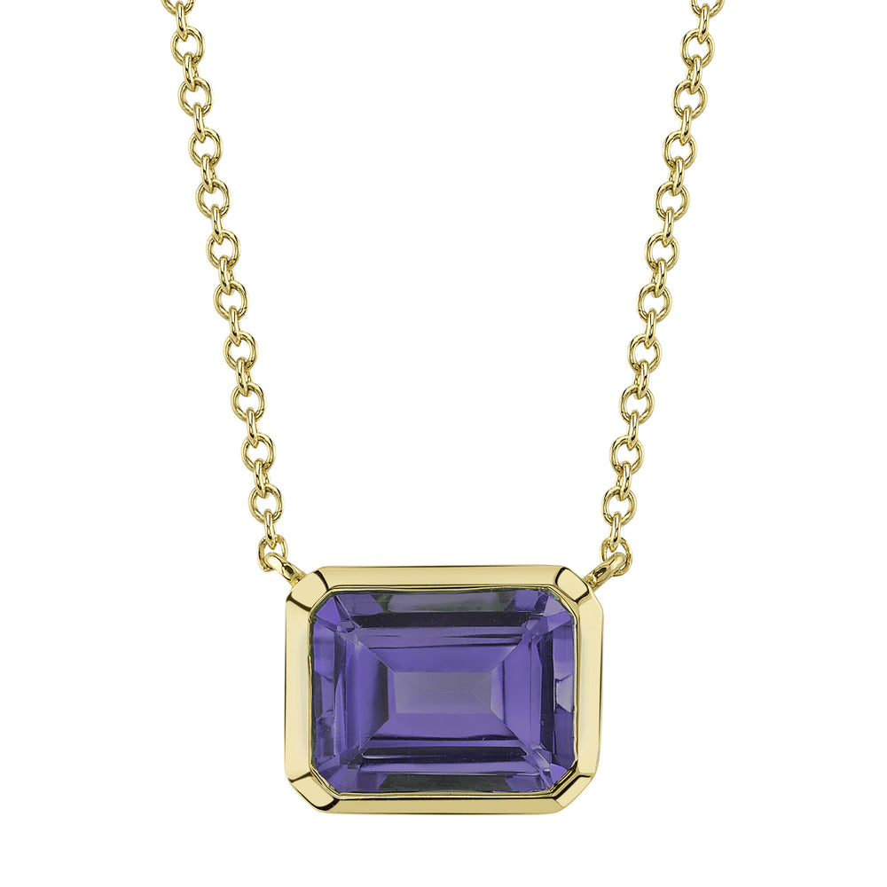 1.40Ct 14K Y/G Amethyst Necklace