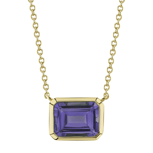 1.40Ct 14K Y/G Amethyst Necklace