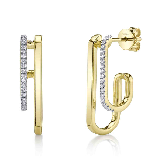 0.10Ct 14K Y/G Diamond Earring